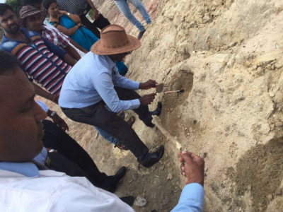 A mass grave was discovered in Mannar on May 28, 2018